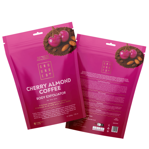 Cherry Almond Coffee Body Exfoliating Scrub (200g) - Grounded Body Body