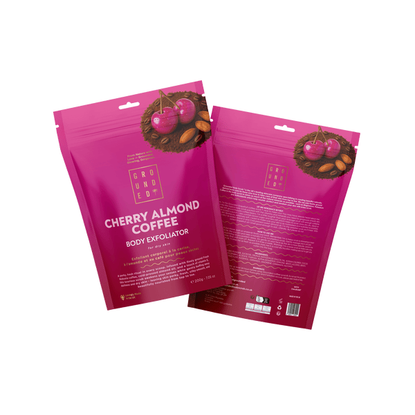 Cherry Almond Coffee Body Exfoliating Scrub (200g) - Grounded Body Body