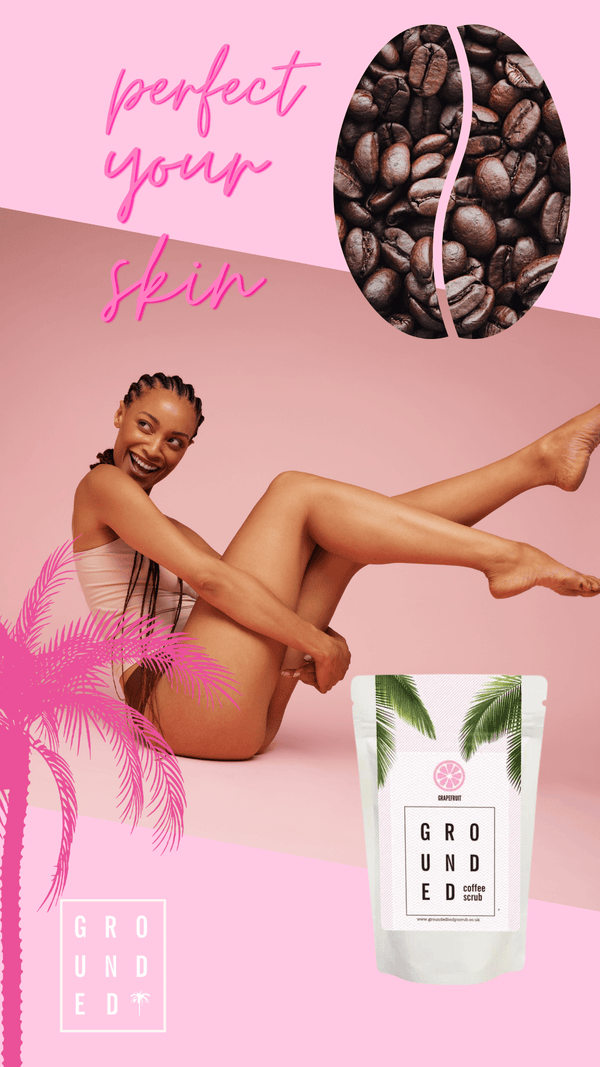 Grapefruit Coffee Full Body Scrub - For Dry Skin - Grounded Body Body