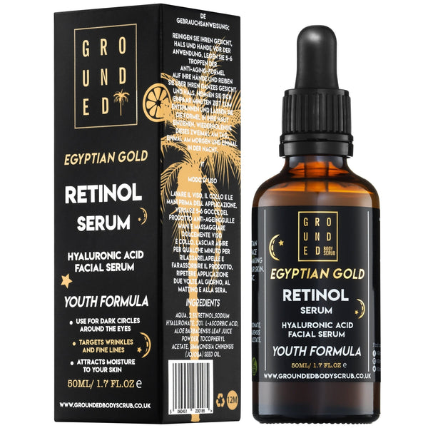 30ml *mini size* Egyptian Gold Retinol Serum - Grounded Body Face