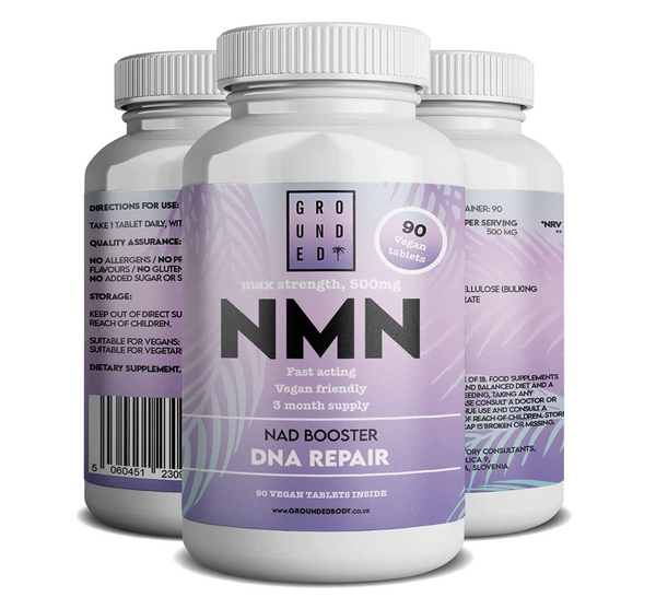 NMN 500 mg, Pure, Enhanced Absorption, 90 Tablets (3 Month Supply) Anti-Aging & Antioxidant, Energy Metabolism, Vegan