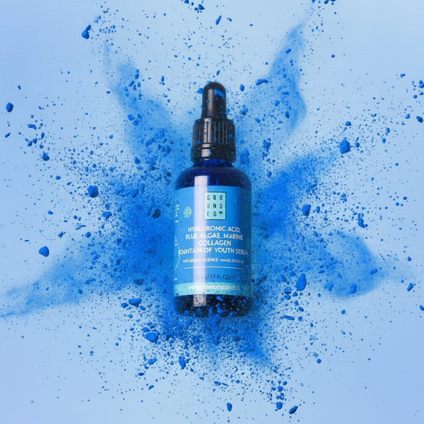 Blue Algae & Collagen Fountain of Youth HA Facial Serum - Grounded Body Beauty