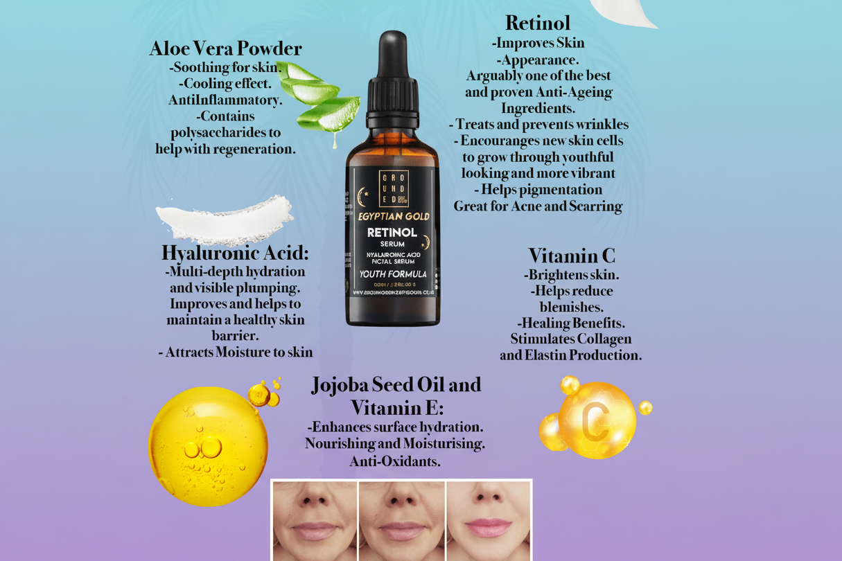 Egyptian Gold Retinol Face Serum - Anti ageing skincare