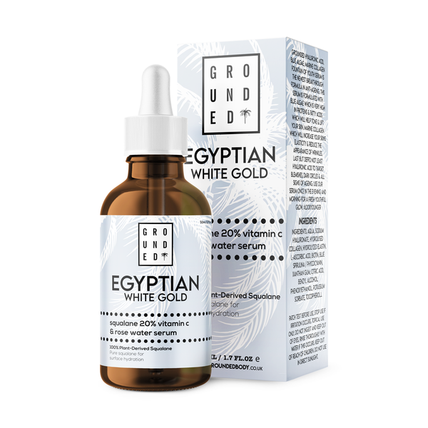 Egyptian White Gold, Squalane 20% Vitamin E & Rose Water Serum